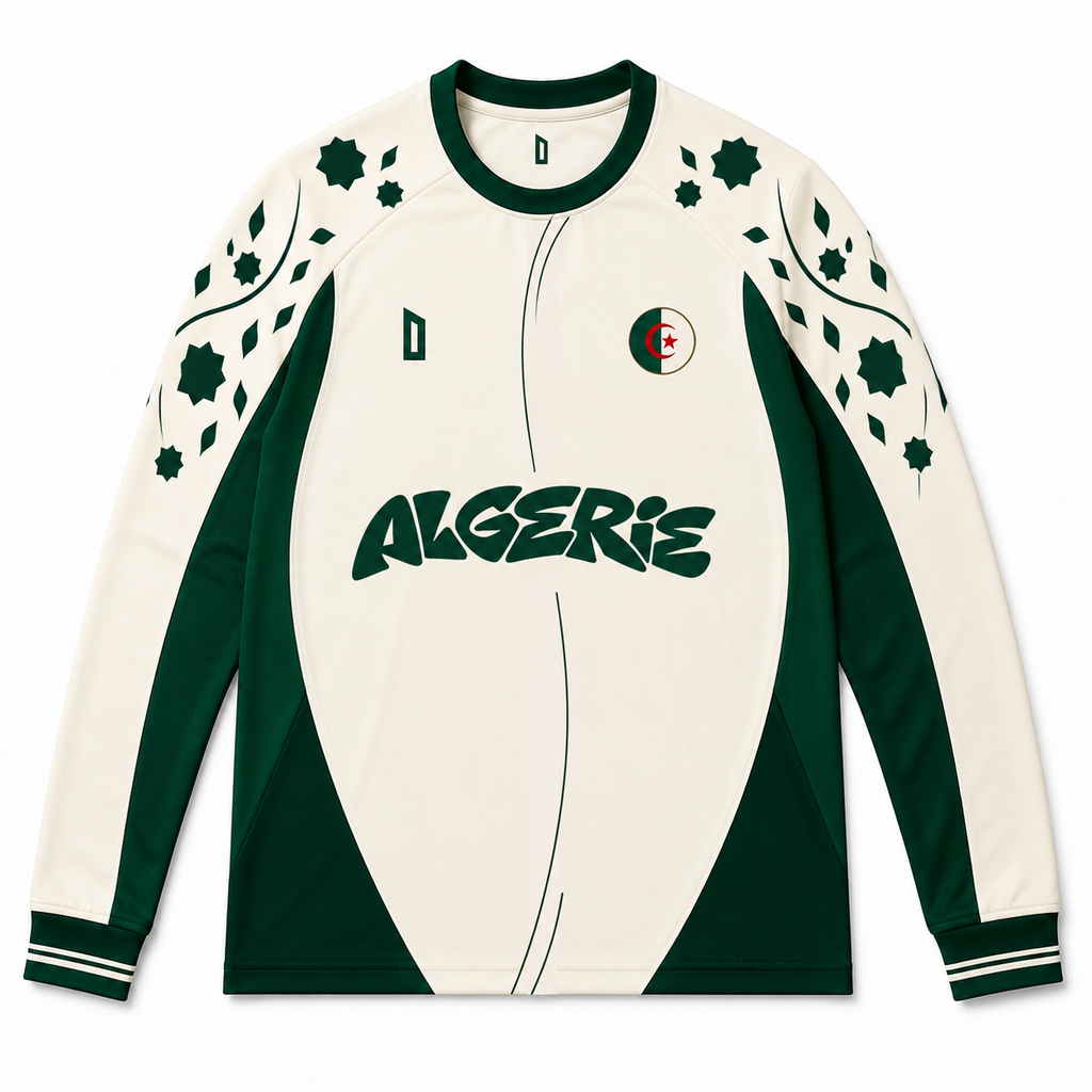 Maillot ALGERIE Long sleeve — Zellige Edition - vert