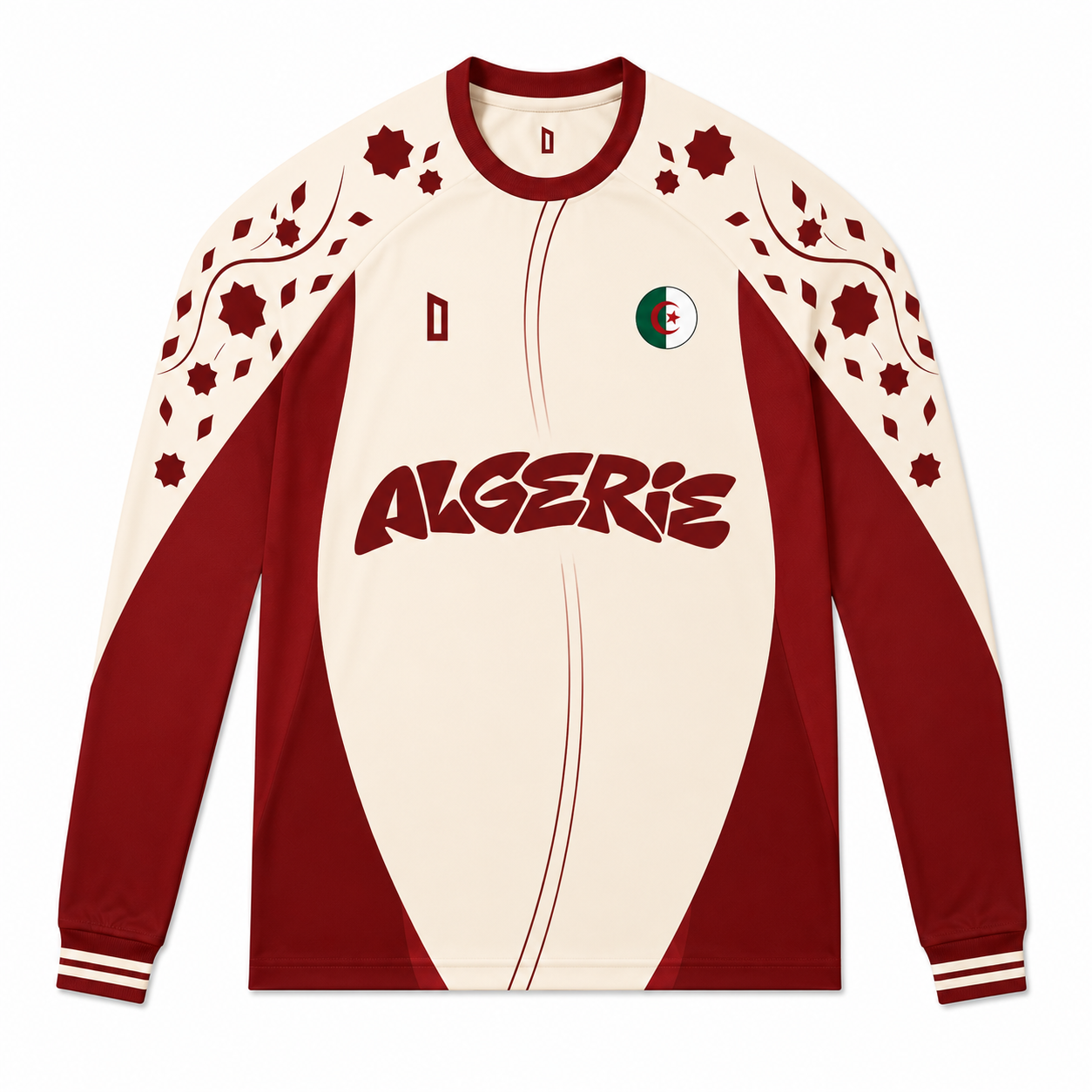 Maillot ALGERIE Long sleeve — Zellige Edition - ROUGE